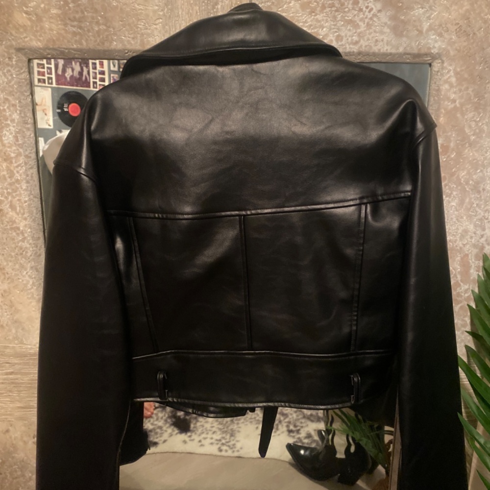 Lioness Black Staten Island Vegan Leather Jacket - Picture 4 of 5